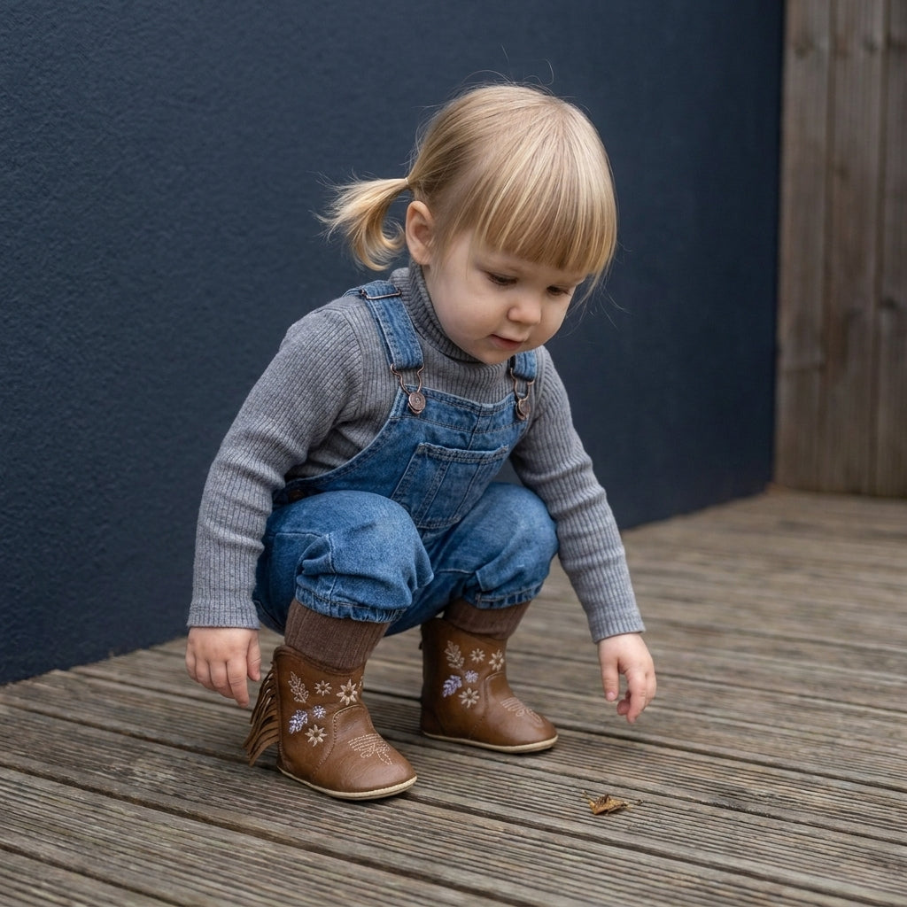 Meckior Baby Girls Cowboy Tassel Boots